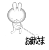 Mischief transparent rabbit sticker #10752732