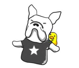 My friend pug and bull terrier. sticker #10753937