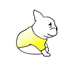 My friend pug and bull terrier. sticker #10753947