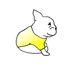 My friend pug and bull terrier. sticker #10753947