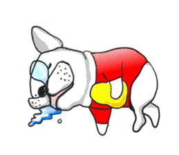 My friend pug and bull terrier. sticker #10753952