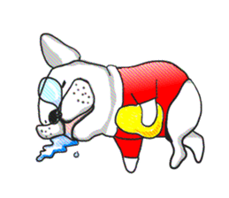 My friend pug and bull terrier. sticker #10753952