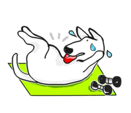 My friend pug and bull terrier. sticker #10753953