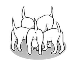 My friend pug and bull terrier. sticker #10753954