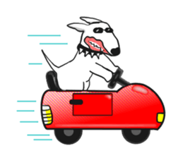 My friend pug and bull terrier. sticker #10753955