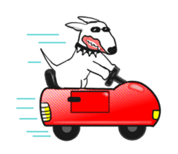 My friend pug and bull terrier. sticker #10753955