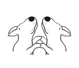 My friend pug and bull terrier. sticker #10753958