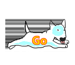 My friend pug and bull terrier. sticker #10753965