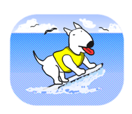 My friend pug and bull terrier. sticker #10753969