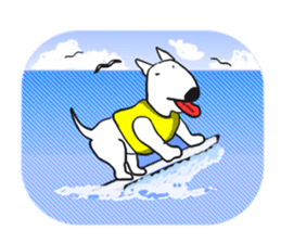 My friend pug and bull terrier. sticker #10753969