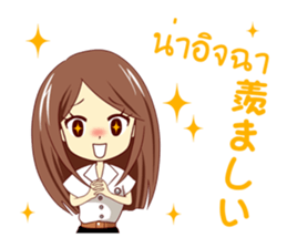 Expression of the girls in Thailand sticker #10755705