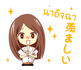 Expression of the girls in Thailand sticker #10755705