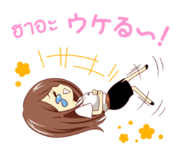 Expression of the girls in Thailand sticker #10755707