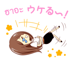 Expression of the girls in Thailand sticker #10755707