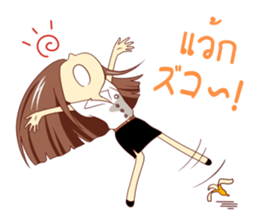 Expression of the girls in Thailand sticker #10755728