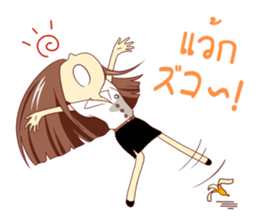 Expression of the girls in Thailand sticker #10755728