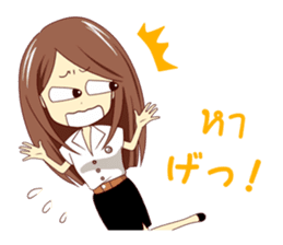 Expression of the girls in Thailand sticker #10755729