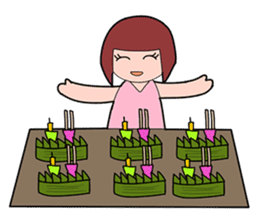 Loy Krathong Festival & Songkran Day sticker #10757501