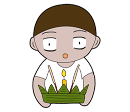 Loy Krathong Festival & Songkran Day sticker #10757516