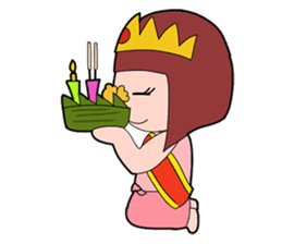 Loy Krathong Festival & Songkran Day sticker #10757528