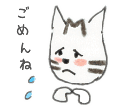 Browntabby cat Mamesuke sticker #10759506