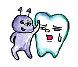 the tooth is hot sticker #10760374