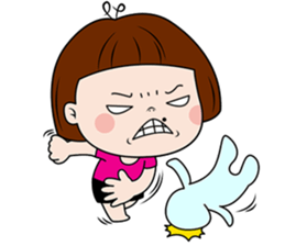 Scorpion lady vs make-over girl 2 sticker #10760600