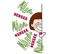 Scorpion lady vs make-over girl 2 sticker #10760609