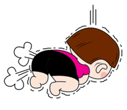 Scorpion lady vs make-over girl 2 sticker #10760613