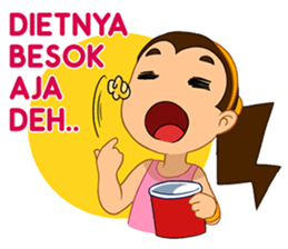 Girl's Diet Diary sticker #10760662