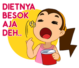 Girl's Diet Diary sticker #10760662
