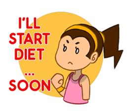 Girl's Diet Diary sticker #10760694