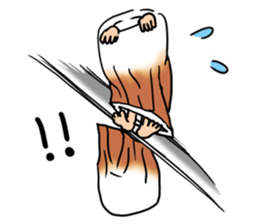 Rintarou in a tubular fish meat 2 sticker #10763675