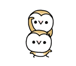 Mamefuku of barn owl6 sticker #10764849