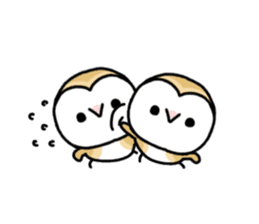 Mamefuku of barn owl6 sticker #10764851