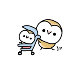 Mamefuku of barn owl6 sticker #10764858