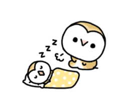 Mamefuku of barn owl6 sticker #10764859