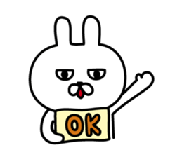 Charming eyes rabbit sticker #10765042