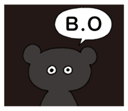 Black bear works on the stage Sticker sticker #10765120