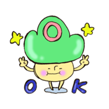 Child mushroom of the mountain sticker #10765320