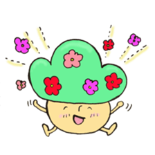 Child mushroom of the mountain sticker #10765327