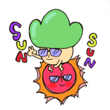 Child mushroom of the mountain sticker #10765334