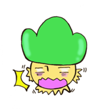 Child mushroom of the mountain sticker #10765344