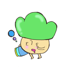 Child mushroom of the mountain sticker #10765345