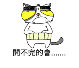 grumpy face cat ojisan sticker #10765472