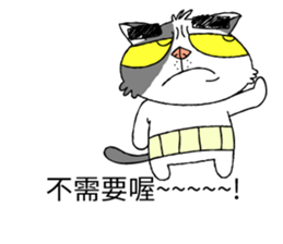 grumpy face cat ojisan sticker #10765491