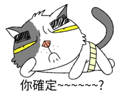 grumpy face cat ojisan sticker #10765494