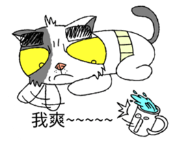 grumpy face cat ojisan sticker #10765496