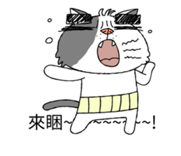 grumpy face cat ojisan sticker #10765503