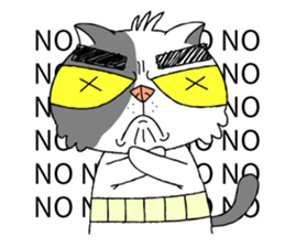 grumpy face cat ojisan sticker #10765511